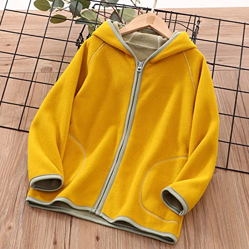 Toddler Cartoon Jacket Toddler Boys Girls Long Sleeve Autumn Winter Solid Fleece Zippered Hoodie Coat Jacket3