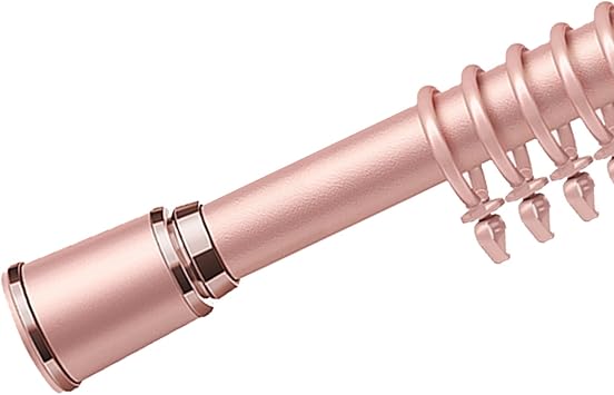 Shower Curtain Rod 110-137 inch 2.8-3.5m Tension Curtain Rod for Windows or Shower - Easy Installation, No Drilling, No Damage Rose Gold, 2Pcs