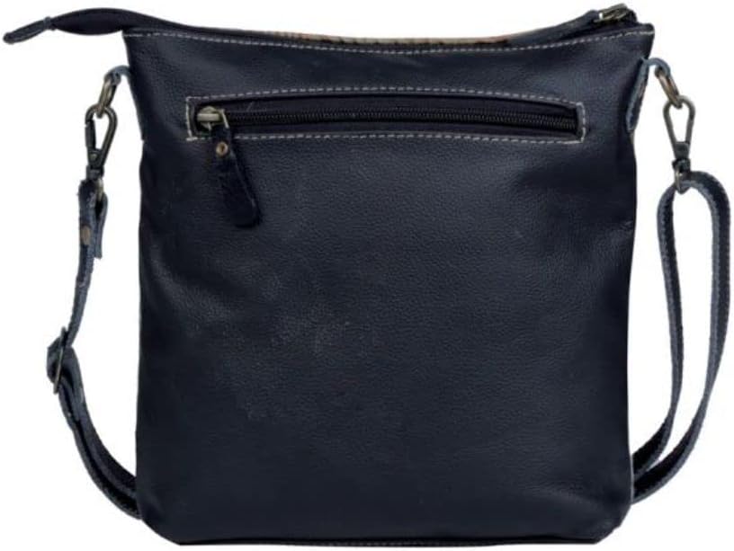 Myra Bag Dusky Black Leather & Hairon Bag S-3374