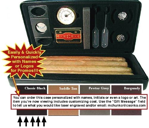 Customized Csonka Travel Humidor Engraved