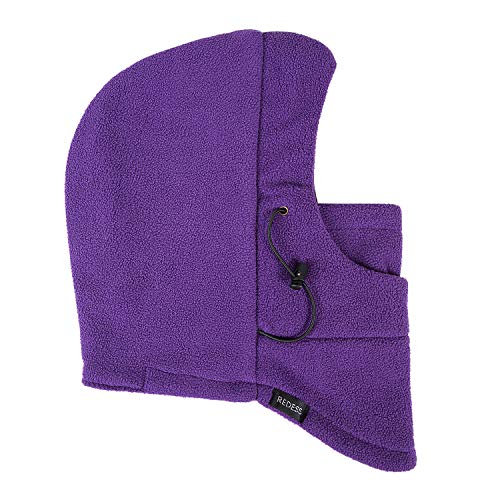 Redess Winter Windproof Hat, Unisex Children Waterproof Balaclava, Ski Mask With Warm Fleece Face Cover For Girl&Boy Purple #TOP1