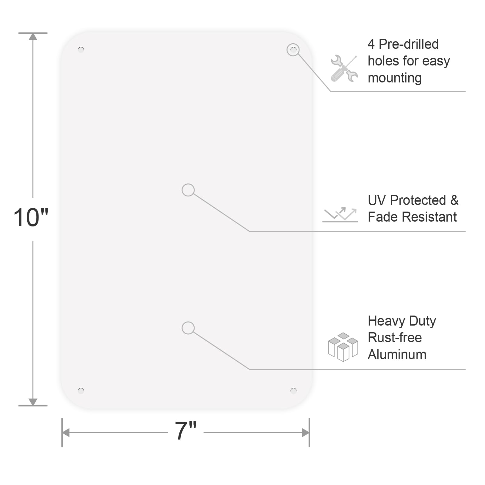 Verkaufsschilder Aluminium – 25,4x17,8 Cm, 2 Stück, Wetterfest & Transparent, Für Garage/Hof/Wagen