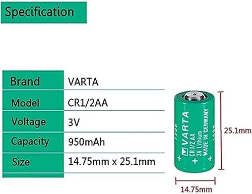 Miniatura 2 de * Paquete de 50 baterías de litio CR12AA 3V 950mAh para batería VARTA CR12AA