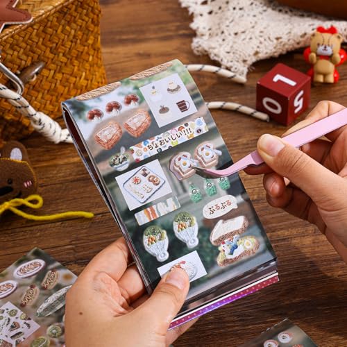 Image of Girl's Japanese Retro Sticker Book, 700+ Kawaii Old Showa Style Embroidered Stickers, Vintage Old Objects Theme for DIY Scrapbooking Journaling Handbook Decoration