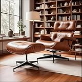 Lounge Chair with Ottoman, Mid...