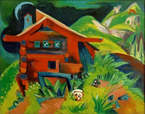 Pintura de lienzo de Ernst Ludwig Kirchner, mural decorativo de 60x90cm para salón