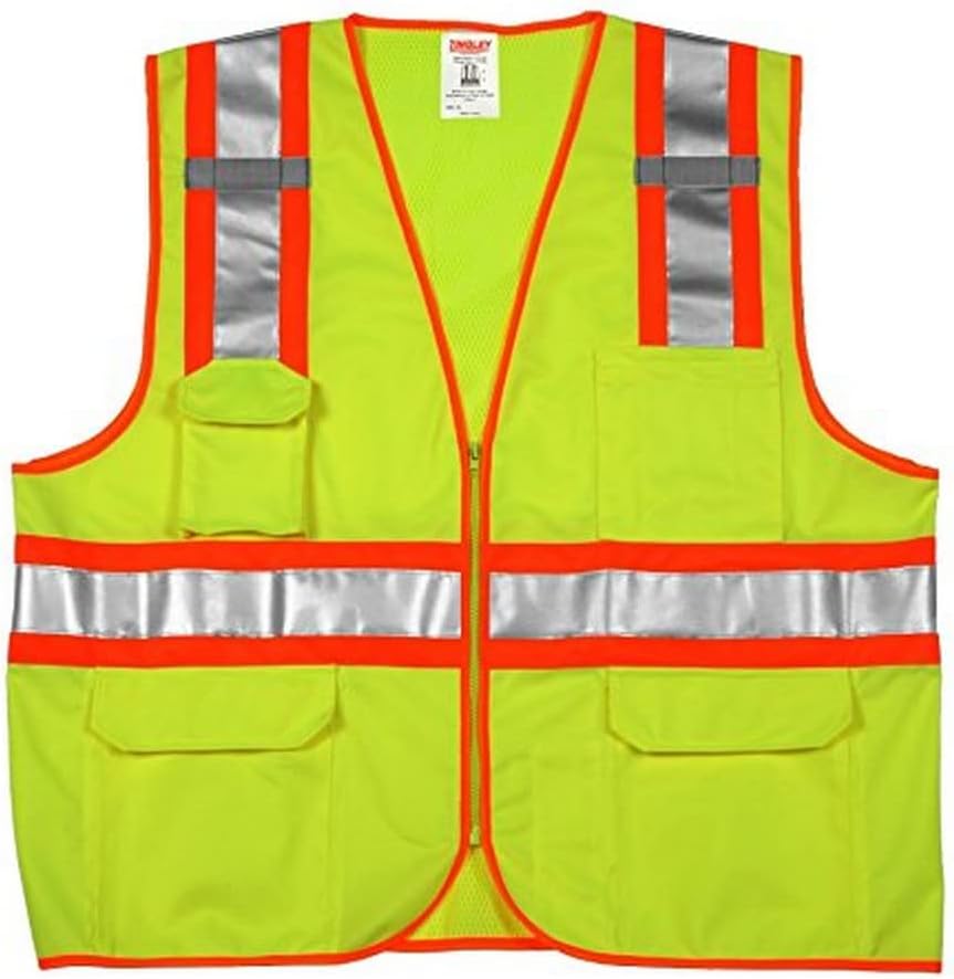 Tingley V73852.S-M Job Sight High-Visibility Two-Tone Vest, Hi/Vis Yellow, Small/Medium