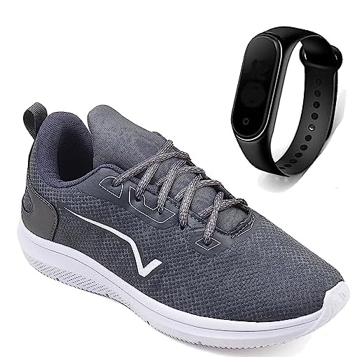 Tenis Feminino Casual Academia Caminhada Corrida + Relogio Cor:Cinza;Tamanho:37