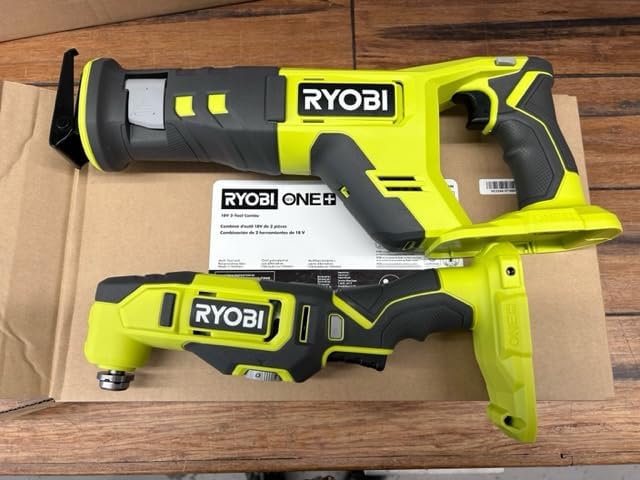 Miniatura 2 de Ryobi One+ Kit combinado inalámbrico de 2 herramientas de 18 V con multiherramienta y sierra recíproca (solo herramientas)