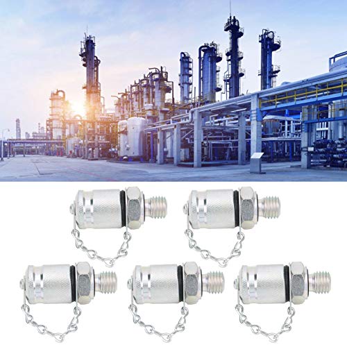 Image of 5Pcs Hydraulic Pressure Testing Adapter, Thread Test Coupling Connectors Pressure Measuring, Test Point Testing Coupling Adapter for Hydraulic System (M12*1.5)