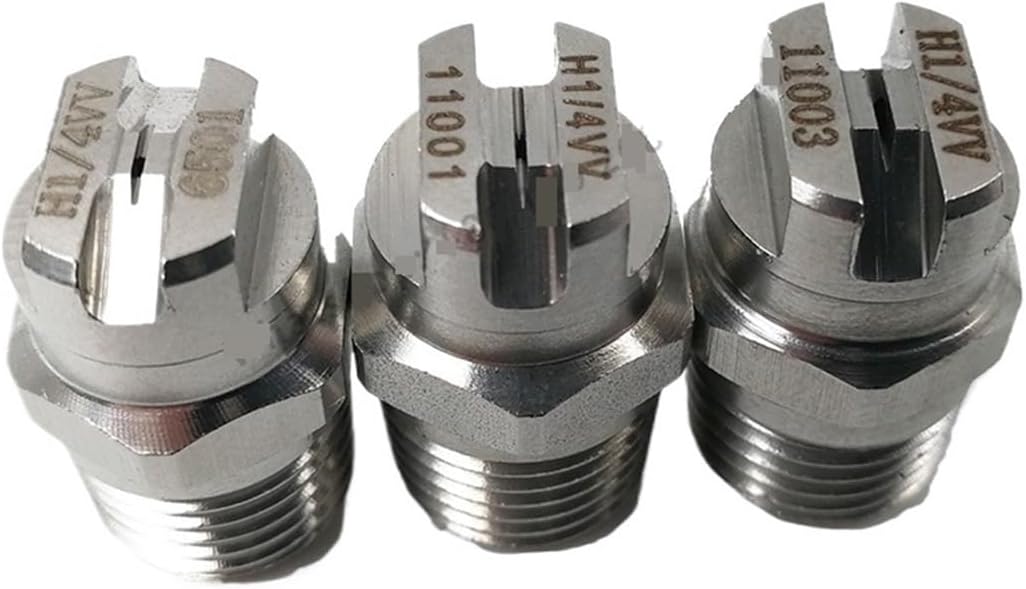 Stainless Steel Flat Fan Nozzle 1/8" 1/4" 25/45/50/65/80/95/110 Degree Water Spray Jet Cooling Nozzle,Industrial Fan Jet Spray Nozzle, 1 Piece/lot(Flow 01 (0.66mm),1 of 8_Angle 65)