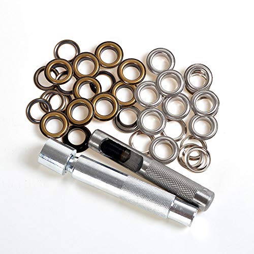 New Eyelet Punch Die Tool Set Kits +20 Sets Eyelet with Washer For
