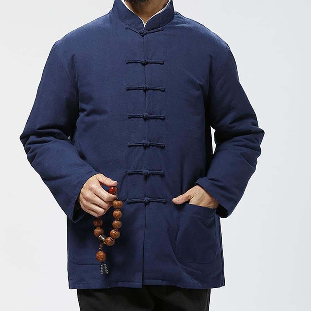 Winter Thick Tang Suit Jackets Cotton Padded Coats Men Warm Tai Chi Uniform Chinese Kung Fu Clothing Shirt