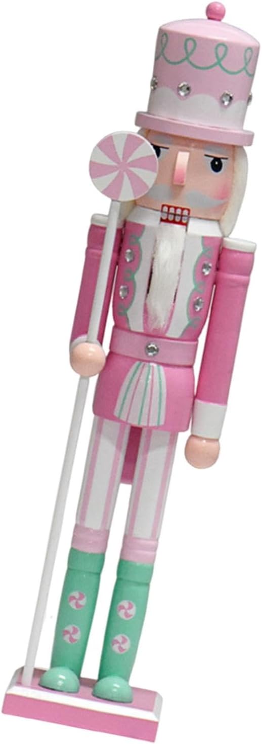 Wooden Nutcracker Ornament Nutcracker Figurine Decorative Desktop Decoration Christmas Decoration for Bedroom Office Home, Style C