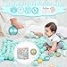Realhaha Ball Pits Balls Shapes for Toddlers,200pcs Plastic Star Balls for Ball Pool Pit,Slide,Playpen, Birthday Party, Christmas Decoration, Great Gift for Boys Girls, Neutral Mix Pearl+ Cream Colors