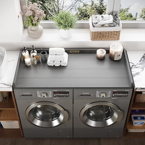 ClimbHope No-Installation HDPE Washer Dryer Countertop, Washer and Dryer Topper Covers for The Top, Laundry Countertop Laundry Room Organization No Water Leakage Grey by ClimbHope - Image 6