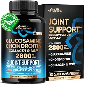 Glucosamine Chondroitin MSM Collagen | FSA HSA Eligible | Joint Support Supplement 2800 mg | Made in USA | FSA Approved Product Items | Flexibility Nutritional Vitamins | For Men & Women, 120 Capsules