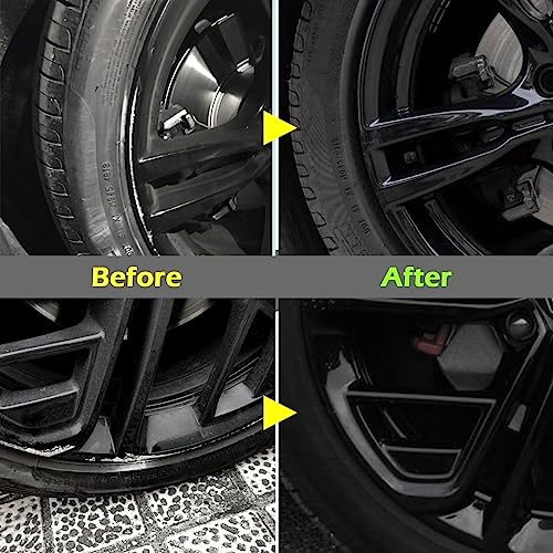 Image of FOLLOWIN Black Rim Touch Up Paint for Cars, Wheel Paint Repair Kit | Built-In Brush, Low-Odor, Repair Rim Curb Rash, Wheel Scratch, Surface Damage Quick and Easy, 1 fl oz