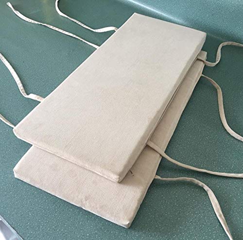 WUWEI Cojín rectangular para jardín, cojín de banco de muebles para exteriores, cojín de banco de 2 -3 plazas, colchón de repuesto suave y cómodo, cojín de asiento de espuma lavable