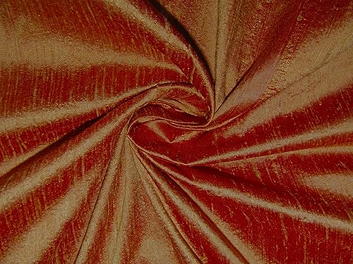 Tissu Dupioni soie pure orange rouille pour éviter les vêtements sans tenue