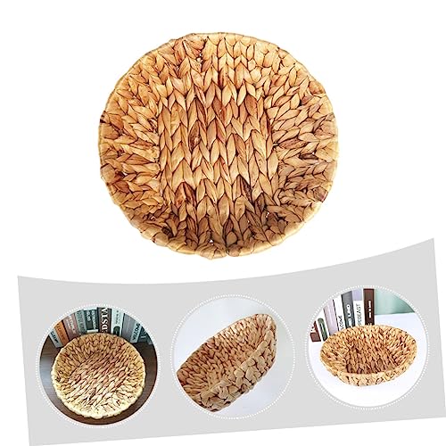 Zerodeko 2 Unidades Cesta de armazenamento de palha cesta de armazenamento de vime bandejas de mesa