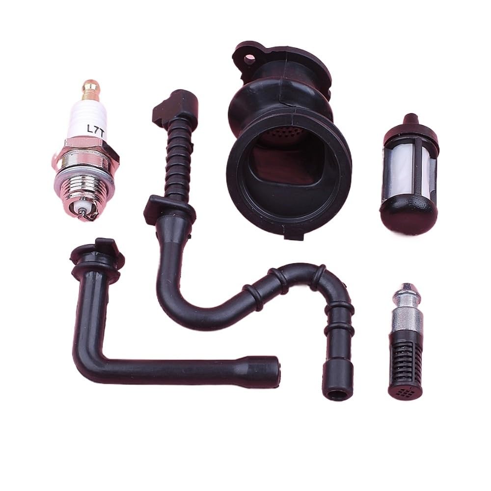 Manguera de línea de Combustible y Aceite, colector de admisión, bujía, Compatible con Motosierra MS361, Pieza de Repuesto