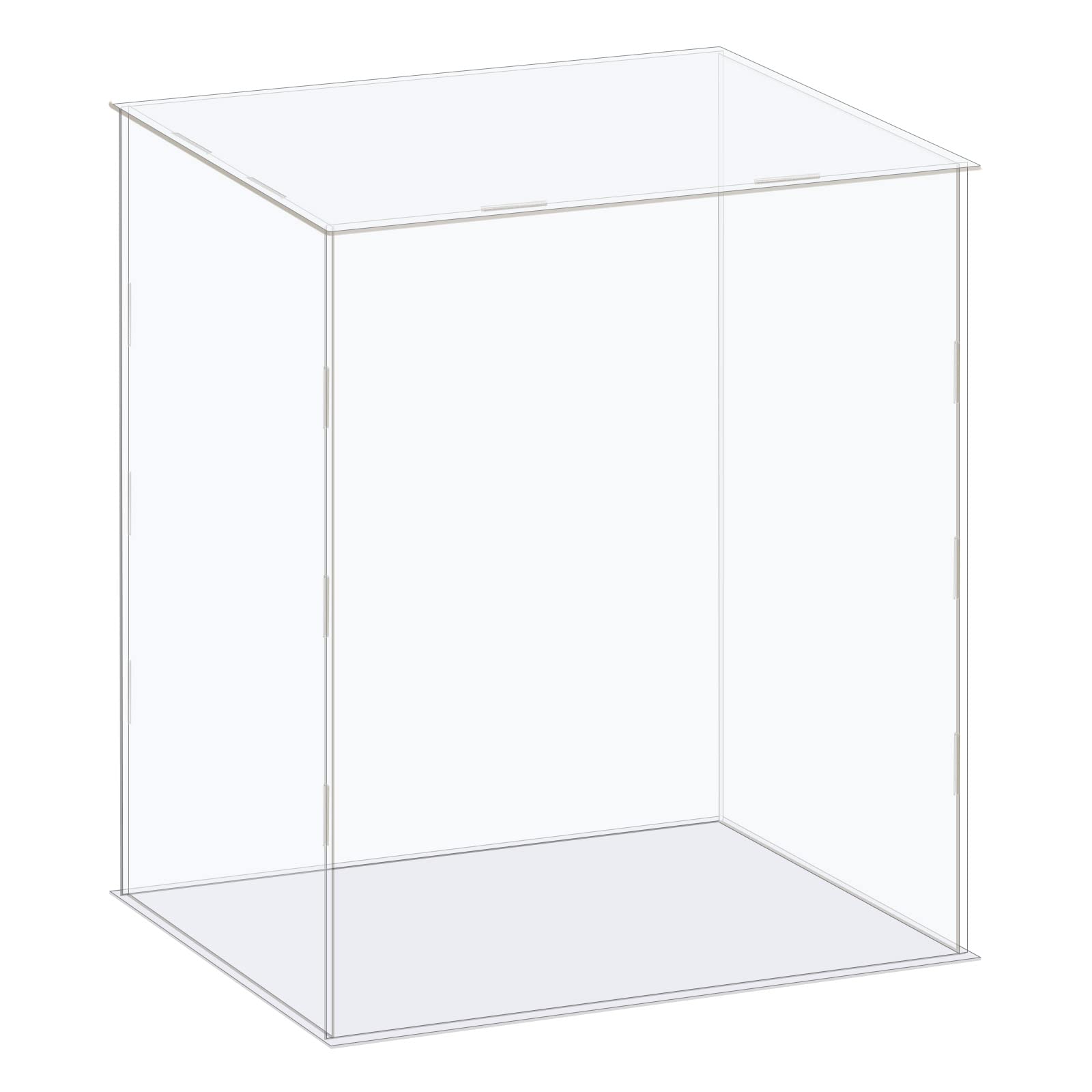 Muiltvoe Acrylic Display Case Box Clear Dustproof Protection Showcase 11x11x36cm for Collectibles Display