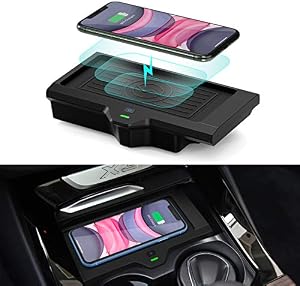 CarQiWireless Wireless Car Charger for BMW X3 G01 2018-2021 2022 2023 BMW X4 2019 2020 2021 2022 2023 Accessories Wireless Charging Pad Mat for Women Men Girls