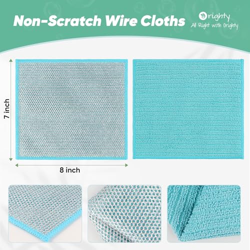 Orighty 12 Piece Improved, Double-Layered, Scratch-Resistant Wire Dish Cleaning Towels, Multi-Purpose Wire Dish Towel, Reusable Steel Scrubber for Kitchen, High-Performance Dish Towel for - Image 3