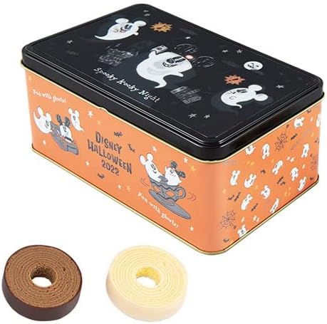 Amazon おばけミッキー 缶入りバウムクーヘン ディズニーハロウィーン 22 東京ディズニーリゾート限定 ハロウィン ゴースト お菓子 ディズニー グッズ お土産 Gaia80 食品 飲料 お酒 通販