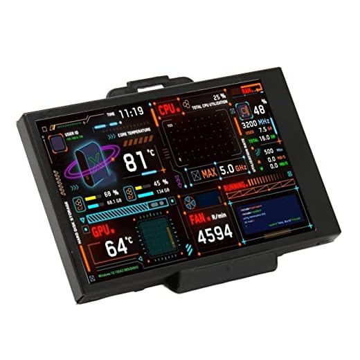 Monitor de Temperatura do Computador Ips Sensor Painel Display Driver Editor Gratuito para Detector, Argb para USB, Monitores