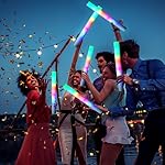 Glow Sticks Bulk, 60 Pcs Giant Foam Glow Sticks with 3 Modes Colorful Flashing, Neon Party Favors, Glow in The Dark Party Supplies for Wedding, Raves, Concert, Camping - Image 3