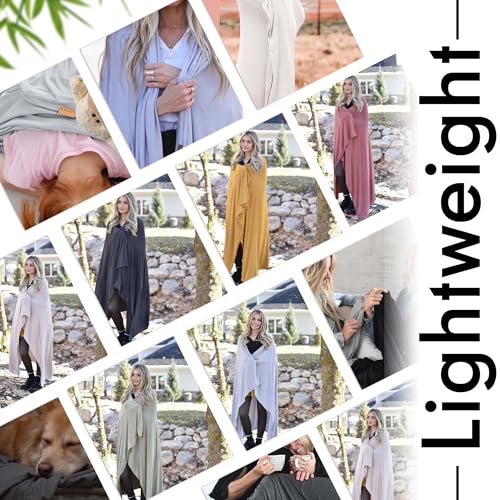 K E L O R Luxury Cooling Travel Blanket - Stretchy, Lightweight Soft & Breathable Shawl Wraps for Women3