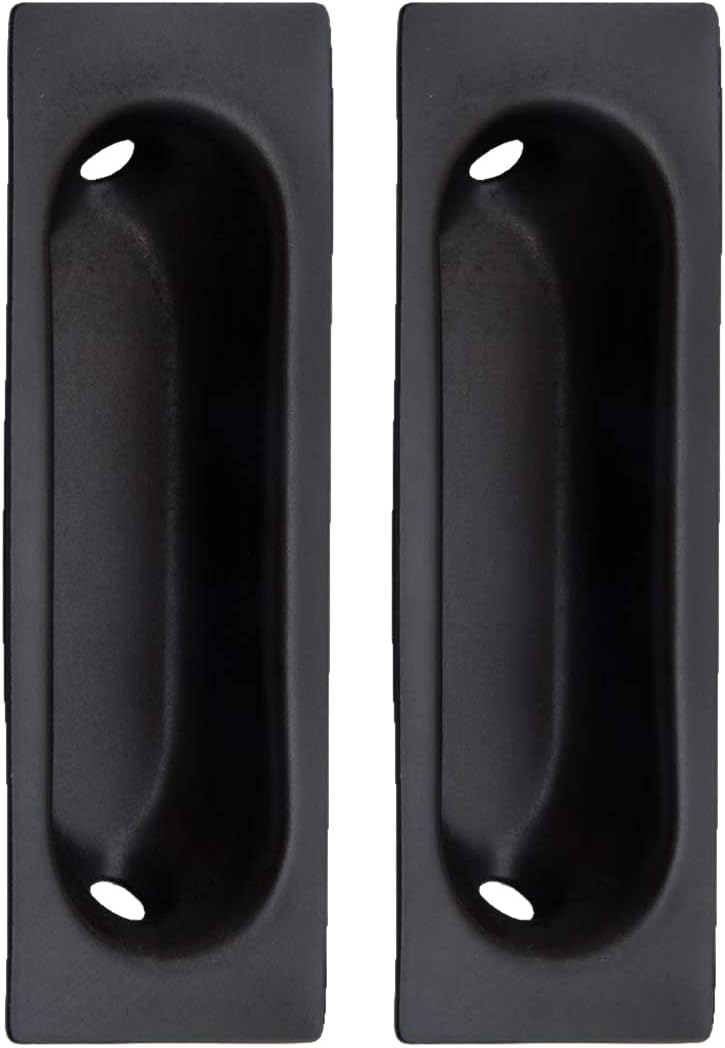 QCAA Solid Brass Rectangular Flush Pull, 3" 1x1/8 x 3/8", Polish Brass, 4 Pack, Made in Taiwan