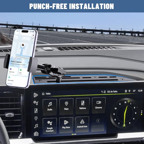 Image of Surfcabin Metal Dash Phone Mount 2022+ Silverado & Sierra 13.4-Inch Screen | Adjustable Multi-Device Phone Holder, No Extra Drilling Required, With 2022 2023 2024 2025 2026, Stable & Anti-Shake