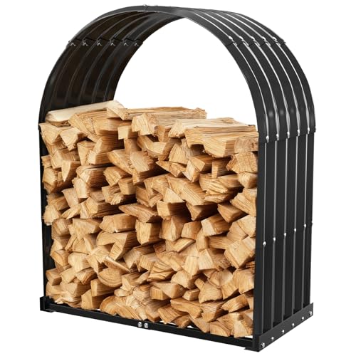 TBMLC Heavy-Duty Black Firewood Storage Shed