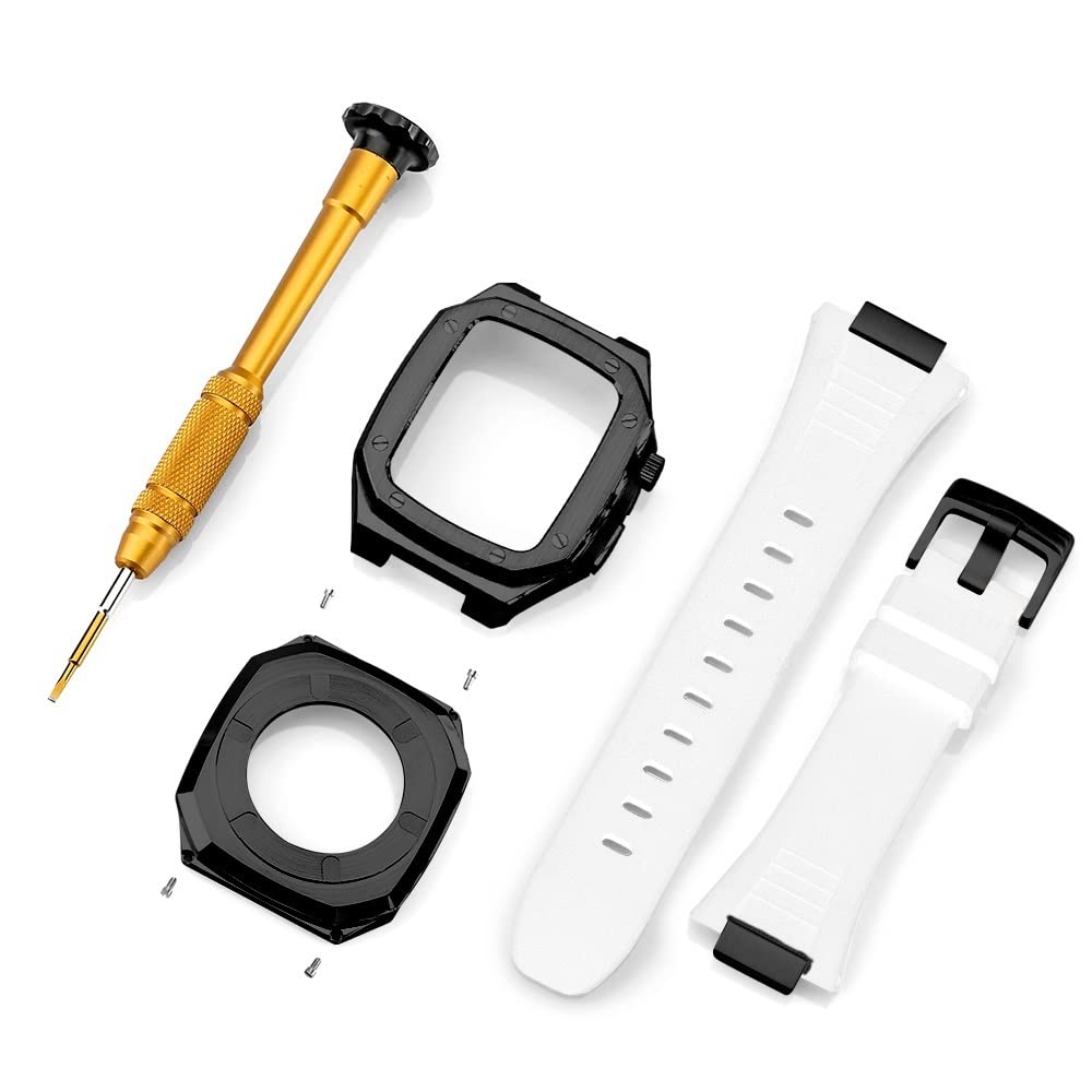 Bracelet Apple Watch 45mm en acier inoxydable luxe kit de modification robuste