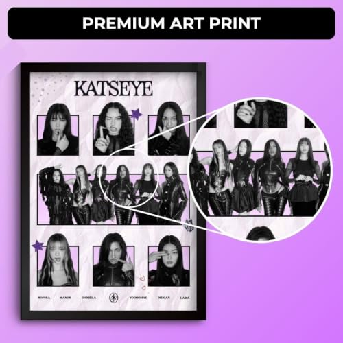 Image of Katseye Poster Aesthetic | Katseye Framed A4 Poster | Sophia, Manon, Daniela, Yoohchae, Megan, Lara| 31 x 23 cm | Sleek Aesthetic Frame for Wall, Room Decor, Gifting, Study Table (F 205)