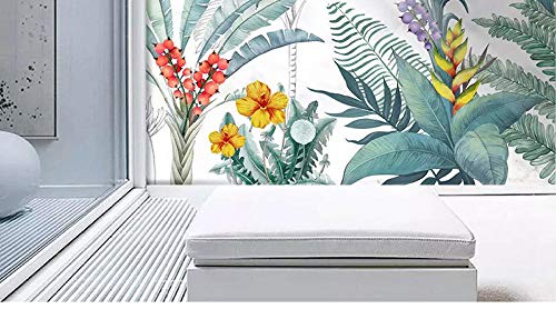 Papier peint mural oiseaux fleurs pour agrandir une pièce sombre 3D