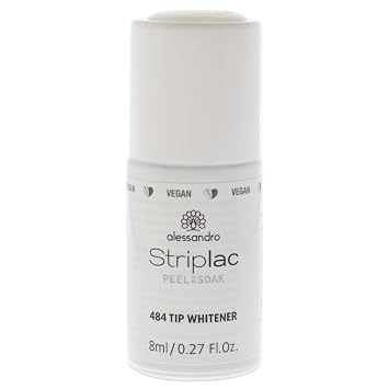 alessandro Striplac Peel or Soak Nail Polish -484 Tip Whiterner for Women - 0.27 oz