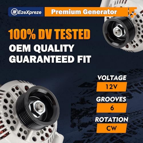 Image of Ezexpreze 7750N New Alternator Compatible With Ford Escort, Ranger, Mazda Pickup 2.3L 2.3 3.0L 3.0 4.0L 5.0 5.0L 5.8 5.8L 1992-1997 92 93 94 95 96 97 F07F-10300-AA F07U-10300-AA F07U-10300-AB AFD0012
