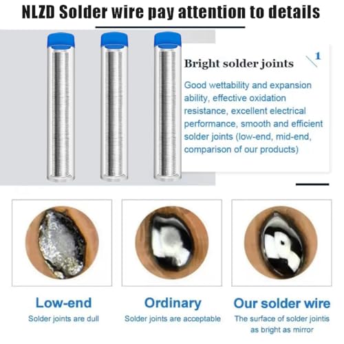 Image of 3Pcs High Purity Low Melt Solder Wire,0.8mm Diameter Rosin Core Solder,electrical solder for Electronic Electrical Soldering(0.8mm 8 /10 /12g) (3pcs 0.8mm /8g)