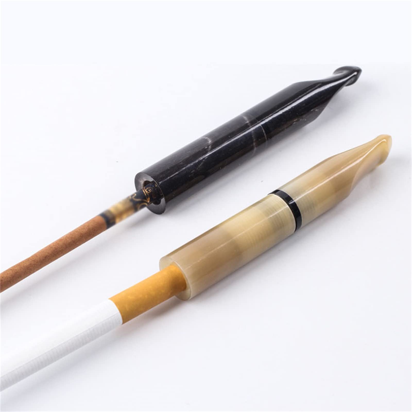 Bocchino con filtro a carbone attivo da 9 mm Bocchino da uomo in corno naturale giallo nero 2 pezzi