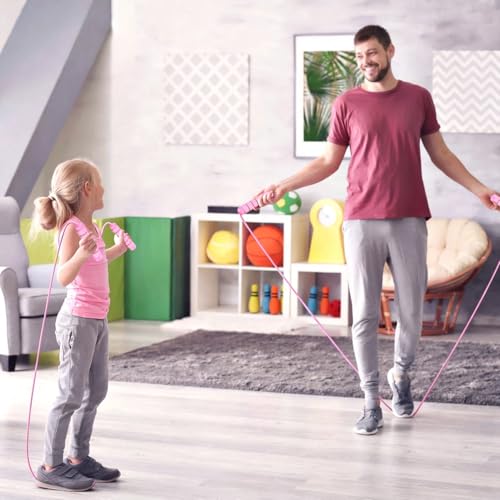 Image of Jump Rope, Tangle-Free Rapid Speed Jumping Rope Cable with Ball Bearings for Women, Men, and Kids, Adjustable Steel Jump Rope with Foam Handles for Home Gym Exercise Fitness Workout Equipment & Slim Body