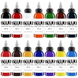 DLDN01 Encre de tatouage classique, 14 couleurs, encre de tatouage colorée (30 ml)