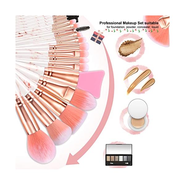 DUAIU Make-up-Pinsel-Set, 15-teilig, Kristall-Make-up-Pinsel-Set, Lidschatten, Augenbrauen, Grundierung, Mischpuder… – Bild 7