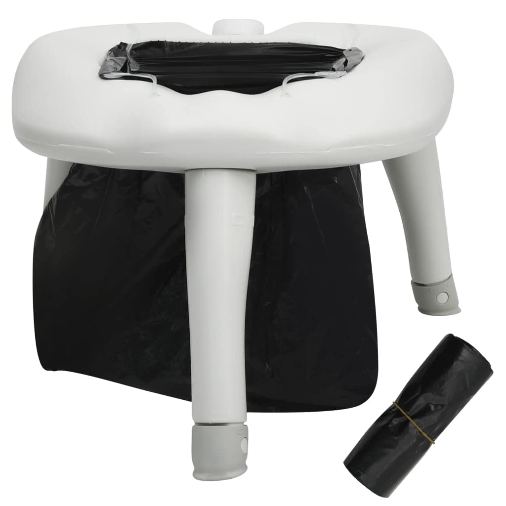 Faltbare Campingtoilette, tragbare Toilette für Festival, Outdoor, Camping, Jagen, belastbar bis 200 kg, inkl. 10 Beutel