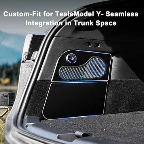 Image of for Tesla Model Y Car Refrigerator (2020-2024, 5-Seater Only) • 16.9Qt Hidden Side-Mount Fridge • 21.2F Cooling • APP + Knob Control • Ultra-Quiet for Model Y Juniper Cooler Camping & Road Trips