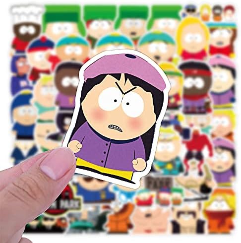 50 Pcs South Park Stickers Waterproof Vinyl Sticker for Water Bottle Laptop Computer Phone Skateboard Scrapbook Bike Helmet Luggage Decals for Teens Kids Boys