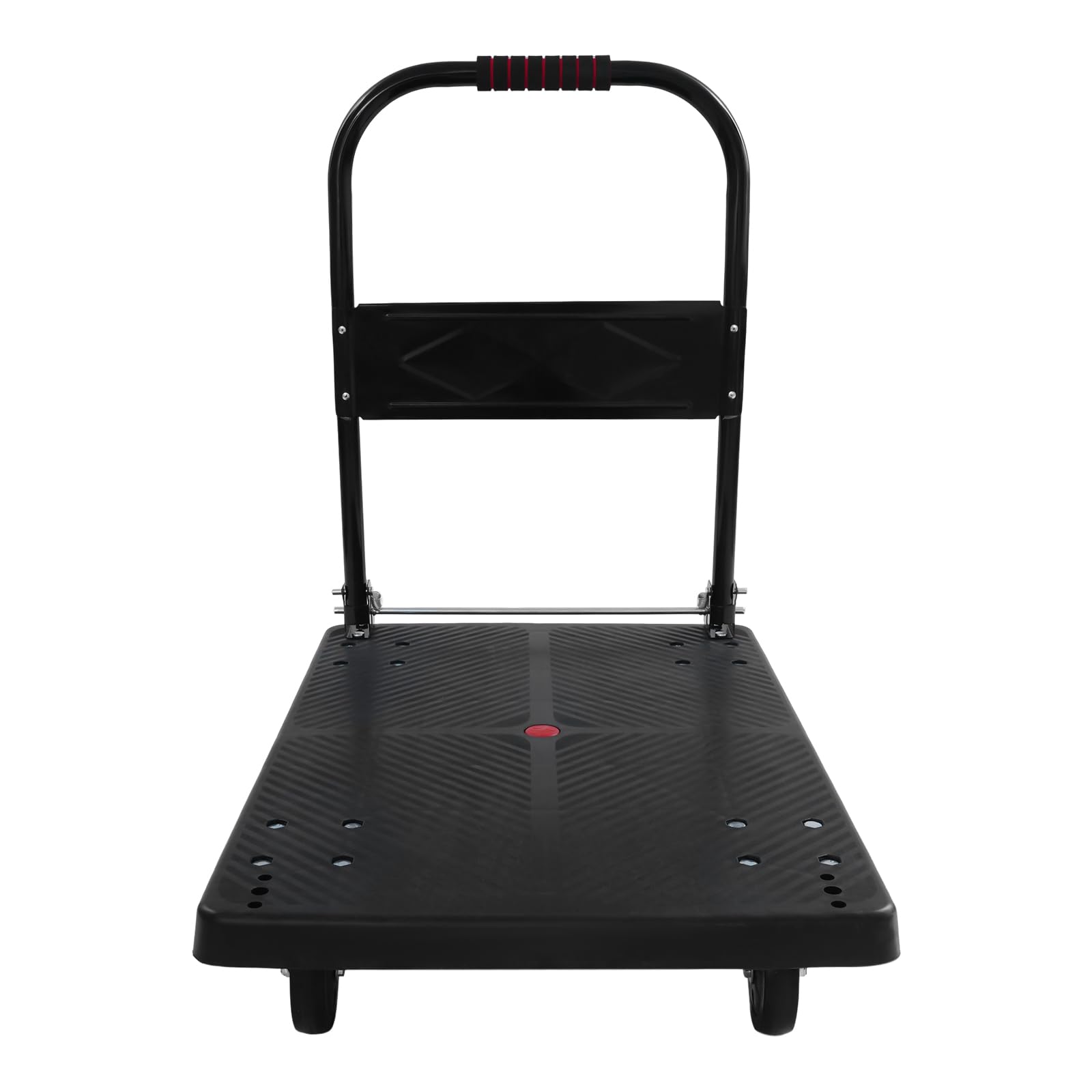 Carretilla de transporte plegable con una sola mano, 400 kg, carro de plataforma, antideslizante, con frenos